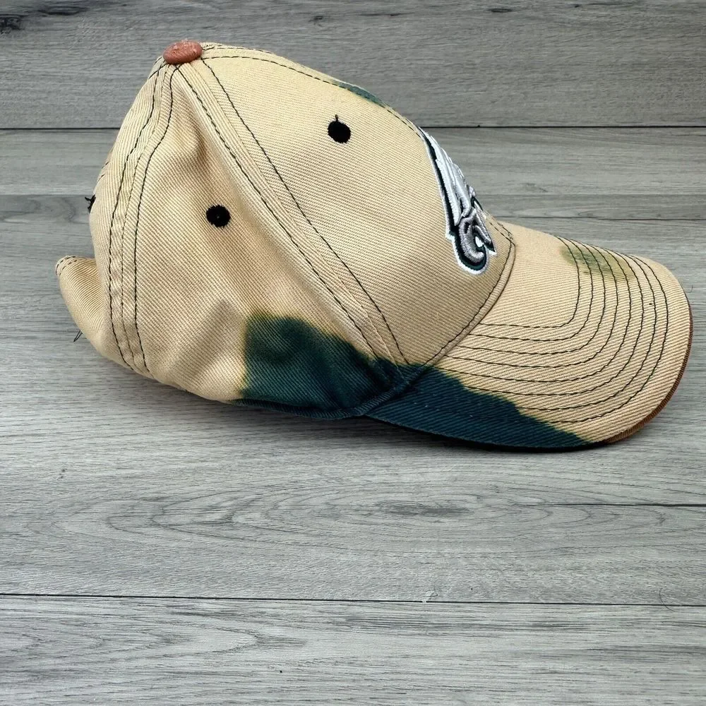 Philadelphia Eagles NFL Team Apparel hat Yellow Green One Size Strap‎ Back